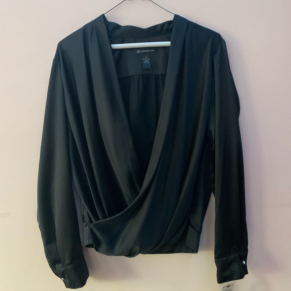 Satin black blouse